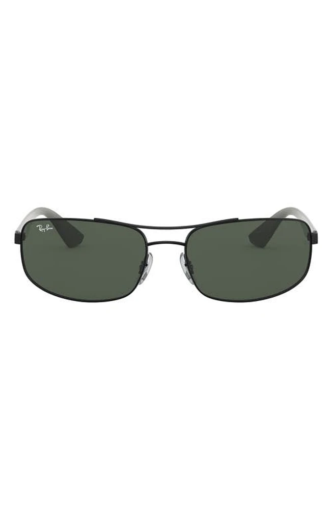 Ray-Ban 61mm Rectangular Sunglasses in Matte Black at Nordstrom