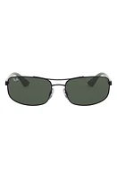 Ray-Ban 61mm Rectangular Sunglasses in Matte Black at Nordstrom