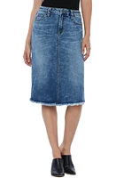 Wash Lab Denim Classic Skirt Perfect Blue at Nordstrom,