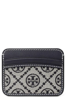 Tory Burch T Monogram Jacquard Card Case in Tory Navy at Nordstrom