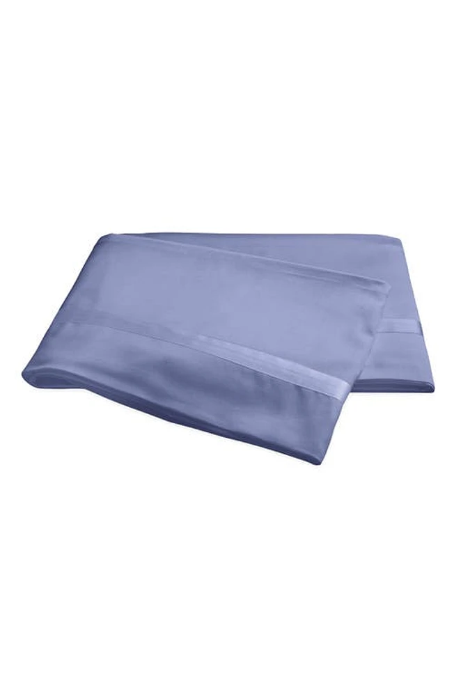 Matouk Nocturne 600 Thread Count Flat Sheet in Azure at Nordstrom