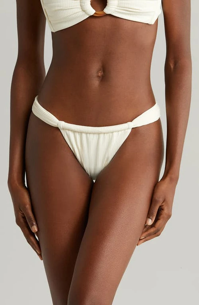 MONTCE Sandra Rib Bikini Bottoms Cream at Nordstrom,