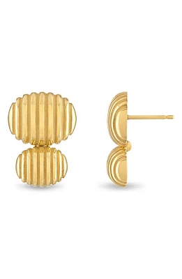 Pamela Zamore Isla Double Oval Stud Earrings in Gold at Nordstrom