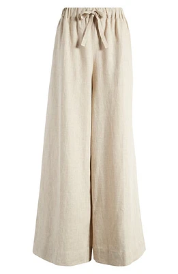 Faithfull the Brand Conigli Wide Leg Linen Pants Natural at Nordstrom,