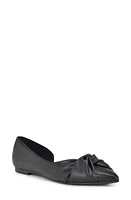 Nine West Briane Half d'Orsay Pointed Toe Flat in Black/Black at Nordstrom, Size 6