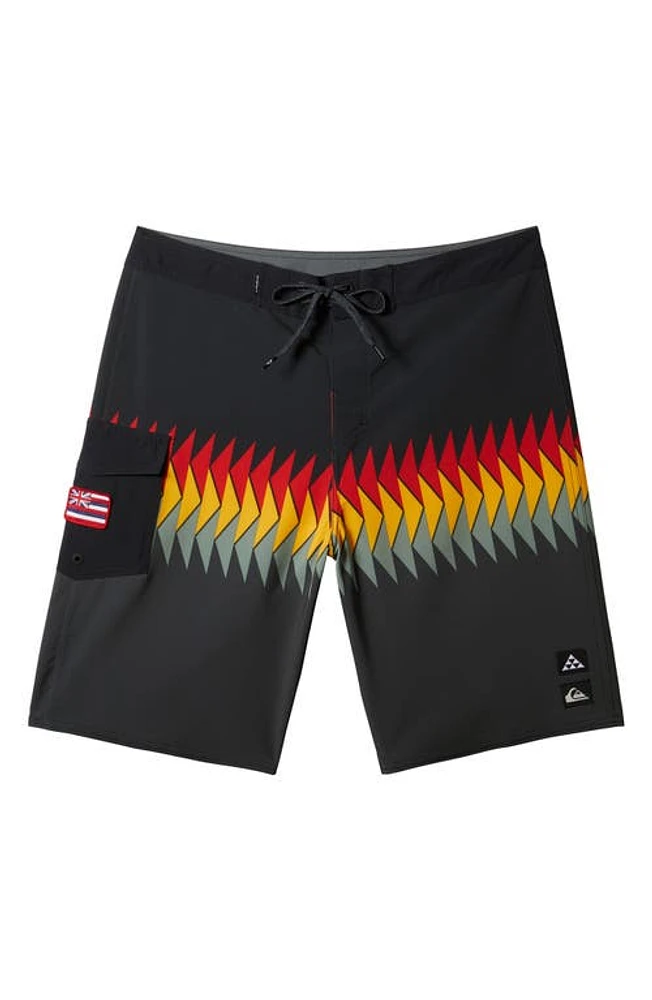 Quiksilver Surfsilk Hawaii Straight Board Shorts Black at Nordstrom,