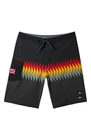 Quiksilver Surfsilk Hawaii Straight Board Shorts Black at Nordstrom,