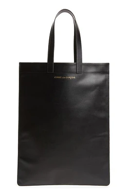 Comme des Garçons Wallets Line B Logo Leather Tote in Black at Nordstrom