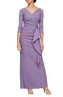 Alex Evenings Ruched Column Gown at Nordstrom,