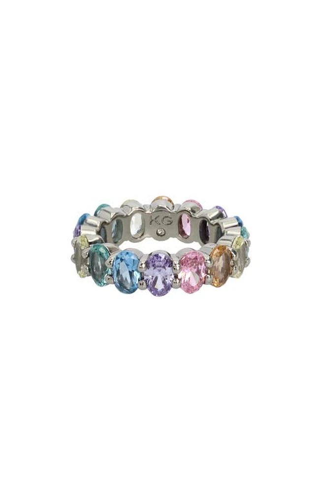 Kurt Geiger London Rainbow Cubic Zirconia Eternity Ring Multi at Nordstrom,