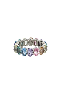 Kurt Geiger London Rainbow Cubic Zirconia Eternity Ring Multi at Nordstrom,