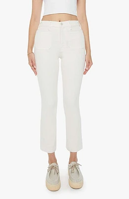 MOTHER The Hustler Flood Ankle Wide Leg Jeans Cream Puffs at Nordstrom,