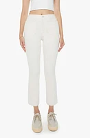 MOTHER The Hustler Flood Ankle Wide Leg Jeans Cream Puffs at Nordstrom,