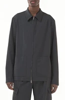 Barena Venezia Marafon Zip Front Wool Overshirt in Piombo at Nordstrom, Size 40 Us