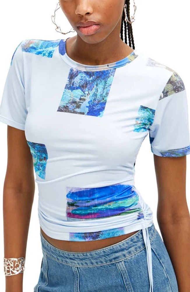 Desigual Postcards T-Shirt in Blue at Nordstrom, Size Large