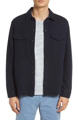 Vince Cotton Blend Shirt Jacket Grey at Nordstrom,