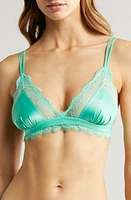 Love Stories Lace Trim Bra Mint at Nordstrom,