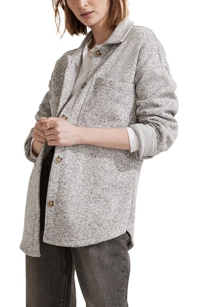 MWL Resourced Sweater Fleece Shirt Jacket in Gray Marled at Nordstrom, Size X-Small