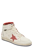 Golden Goose Sky-Star High Top Sneaker White/Army Green/Red at Nordstrom,