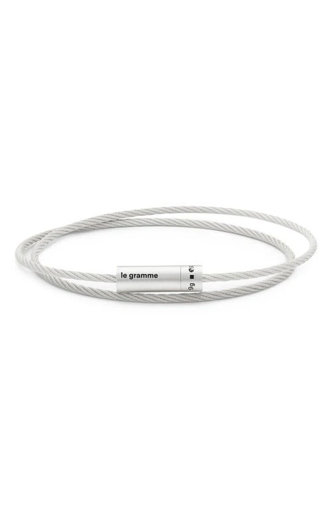 le gramme Men's 9G Brushed Sterling Silver Double Cable Bracelet at Nordstrom, Cm