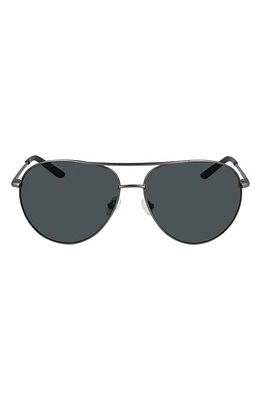 Nike Chance 61mm Polarized Aviator Sunglasses in Satin Gunmetal/Polar Grey at Nordstrom