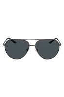 Nike Chance 61mm Polarized Aviator Sunglasses in Satin Gunmetal/Polar Grey at Nordstrom