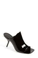 FERRAGAMO Era Peep Toe Slide Sandal Black at Nordstrom,