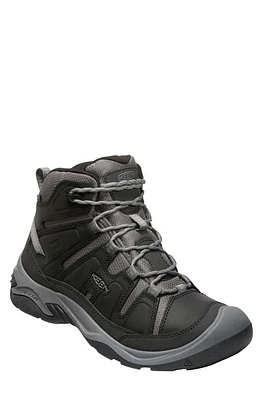 KEEN Circadia Waterproof Mid Hiking Shoe Black/Steel Grey at Nordstrom,