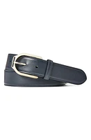 Ralph Lauren Purple Label Welington Calfskin Leather Belt Marine Navy at Nordstrom,