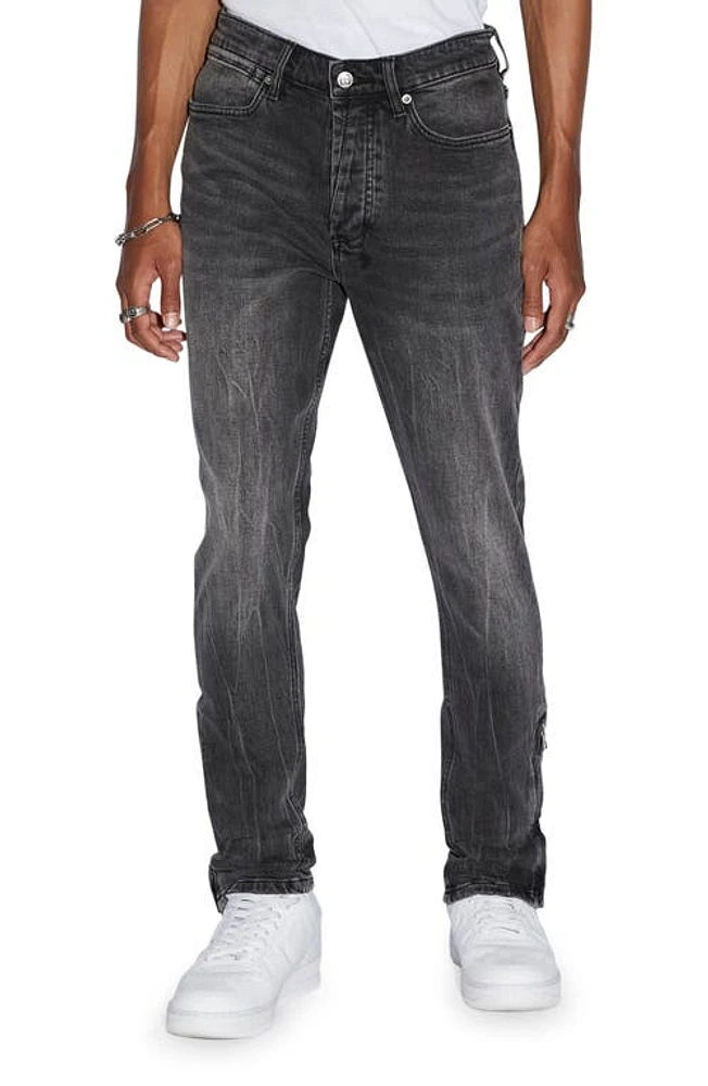 Ksubi Van Winkle Zip Hem Skinny Jeans Black at Nordstrom,