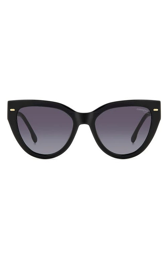 Carrera Eyewear 55mm Gradient Cat Eye Sunglasses in Black/Gray Polar at Nordstrom