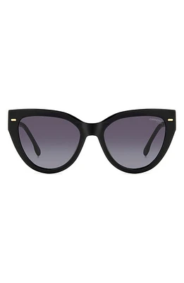 Carrera Eyewear 55mm Gradient Cat Eye Sunglasses in Black/Gray Polar at Nordstrom