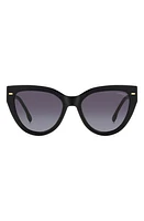 Carrera Eyewear 55mm Gradient Cat Eye Sunglasses in Black/Gray Polar at Nordstrom