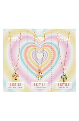 Capelli New York Kids' Assorted 3-Pack BFF Mushroom Pendant Necklaces in Multi at Nordstrom