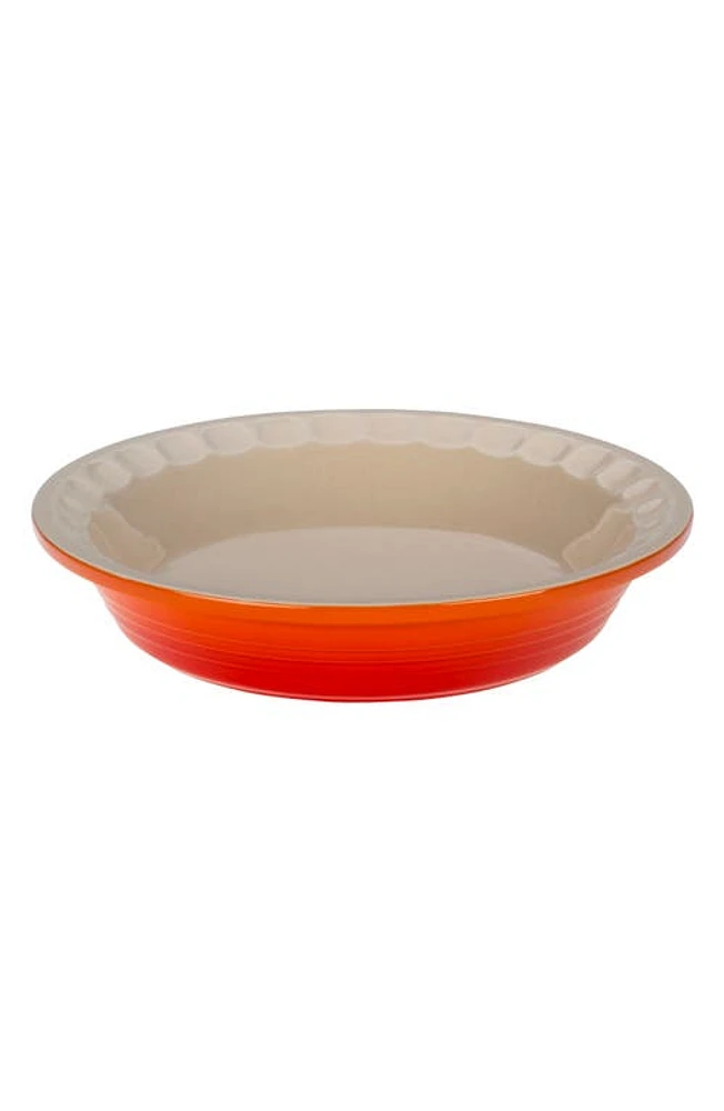 Le Creuset 9-Inch Stoneware Pie Dish in Flame at Nordstrom