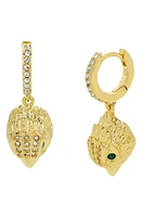 Kurt Geiger London Eagle Drop Huggie Hoop Earrings in Crystal at Nordstrom