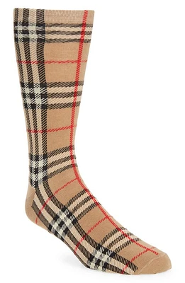 burberry Check Socks in Archive Beige at Nordstrom, Size Medium