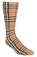 burberry Check Socks in Archive Beige at Nordstrom, Size Medium