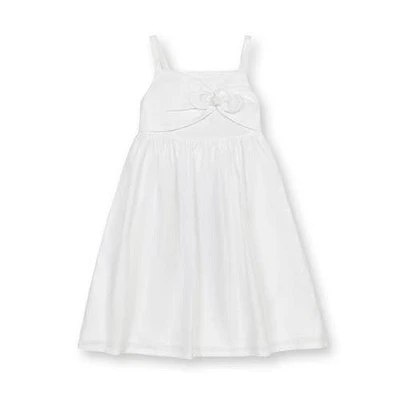 Hope & Henry Girls' Sleeveless Bow Front Linen Sundress, Toddler in White Bow Linen at Nordstrom