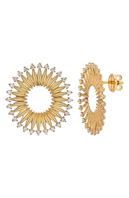 Hueb Diamond Circle Earrings in Yellow Gold at Nordstrom