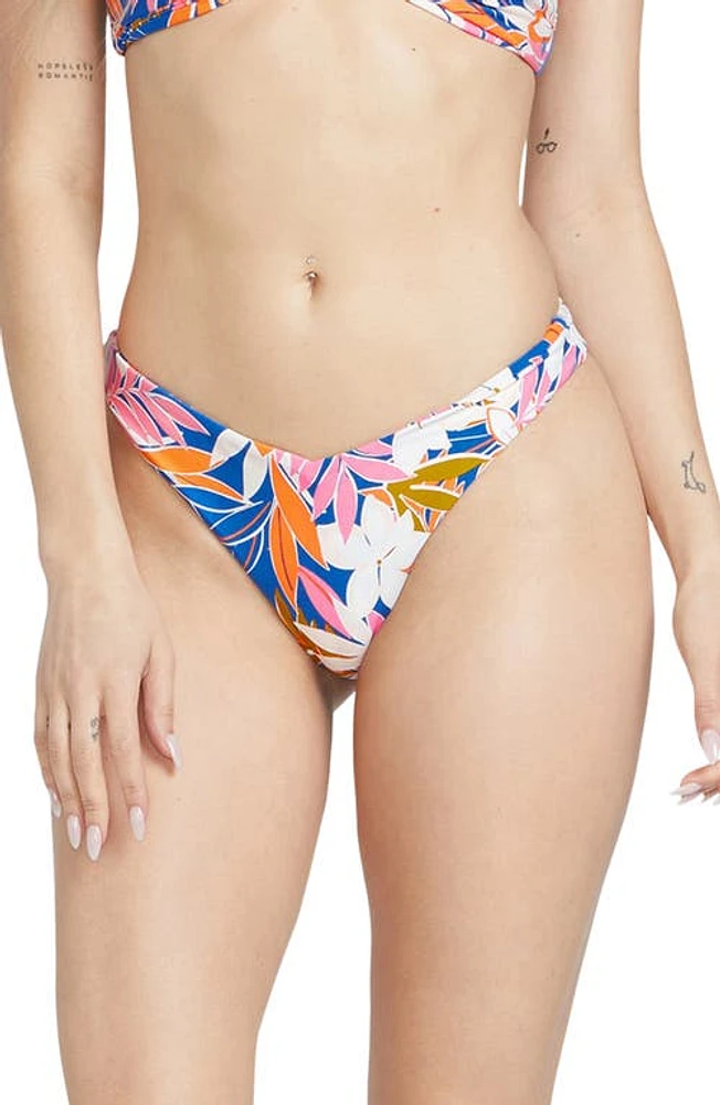 Volcom Hot Tropics Floral Bikini Bottoms True Blue at Nordstrom,