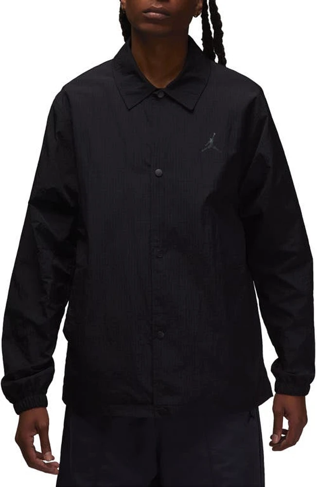 Jordan Nylon Coach's Jacket Black at Nordstrom,