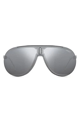 Carrera Eyewear Superchampion 99mm Aviator Sunglasses in Ruthenium/Silver Mirror at Nordstrom