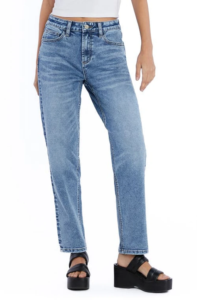 HINT OF BLU High Waist Ankle Straight Leg Jeans Lake Como Blue at Nordstrom,