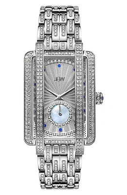 JBW Mink Platinum Diamond Bracelet Watch, 28mm in Rhodium at Nordstrom