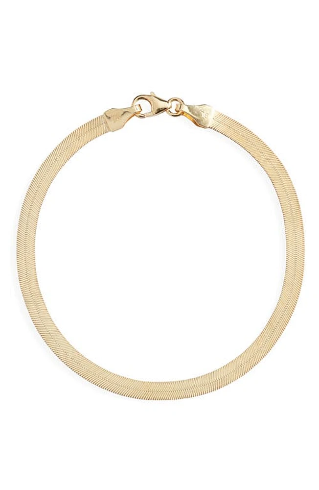 Bony Levy 14K Gold Herringbone Chain Bracelet in 14K Yellow Gold at Nordstrom, Size 7