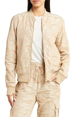 Blanc Noir Reversible Camo Bomber Jacket in Irish Cream/Gold at Nordstrom, Size X-Small