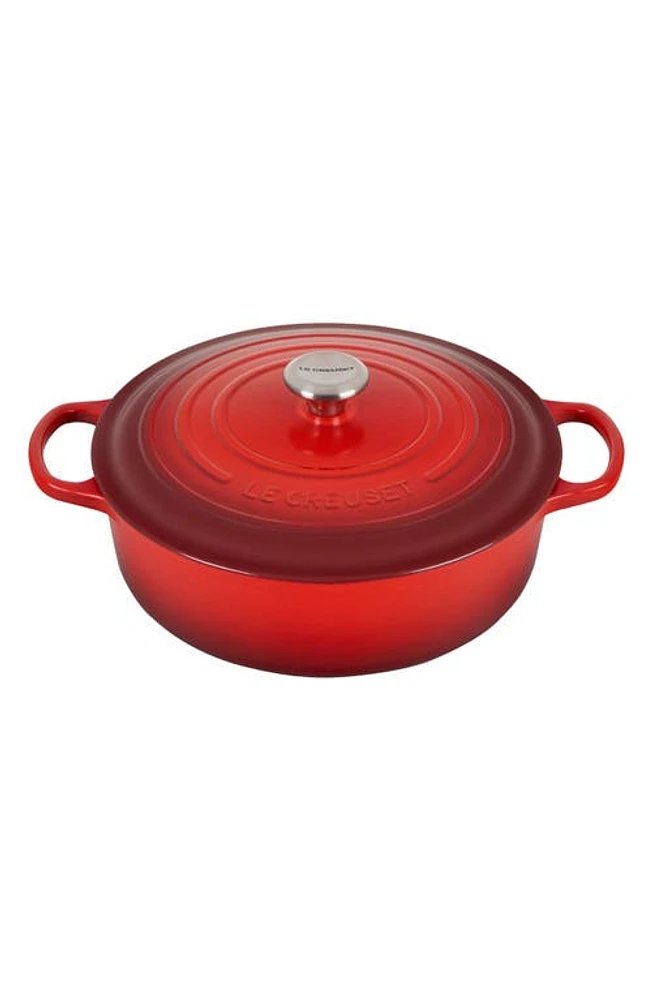 Le Creuset Signature 6 3/4-Quart Round Wide French/Dutch Oven in Cerise at Nordstrom