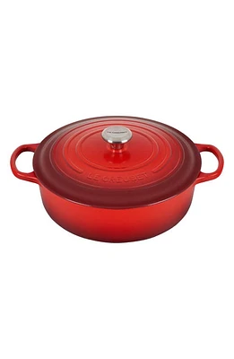 Le Creuset Signature 6 3/4-Quart Round Wide French/Dutch Oven in Cerise at Nordstrom