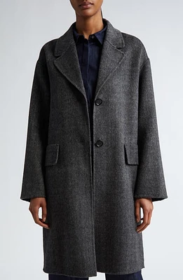 Max Mara John Virgin Wool Blend Coat Black at Nordstrom,